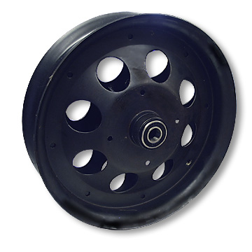 Black Oxide With 5/8" Id Precision Bearings 10121 10" Steel Wheel 
