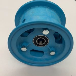 4" AZUSALITE WHEEL, BLUE, 3" WIDE with 5/8" ID PRECISION BB 1-3/8" OD